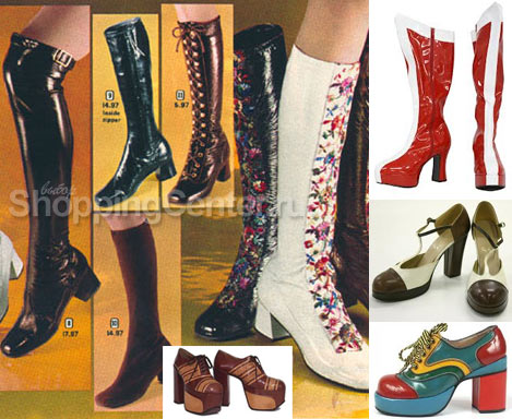 Стиль и обувь 70-х годов, фото