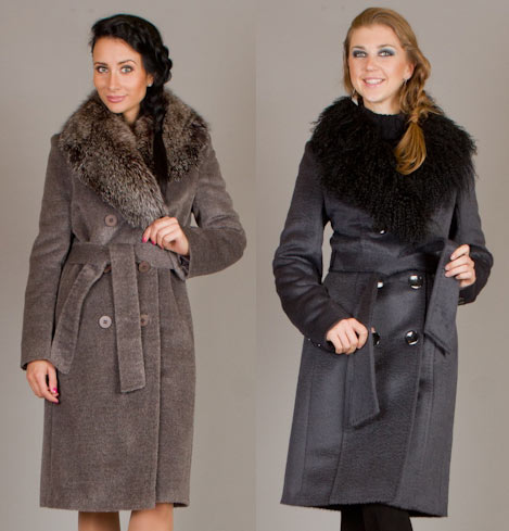 Женские зимние пальто с воротником, фото