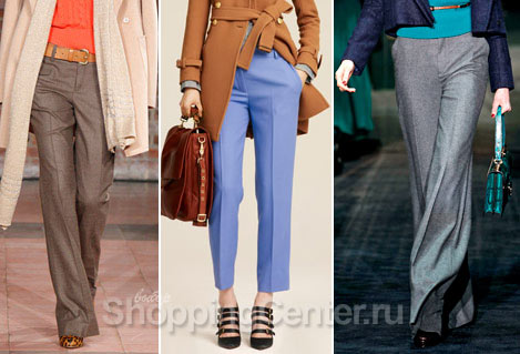 Мода. Зима 2023. Модная одежда, брюки. Фото