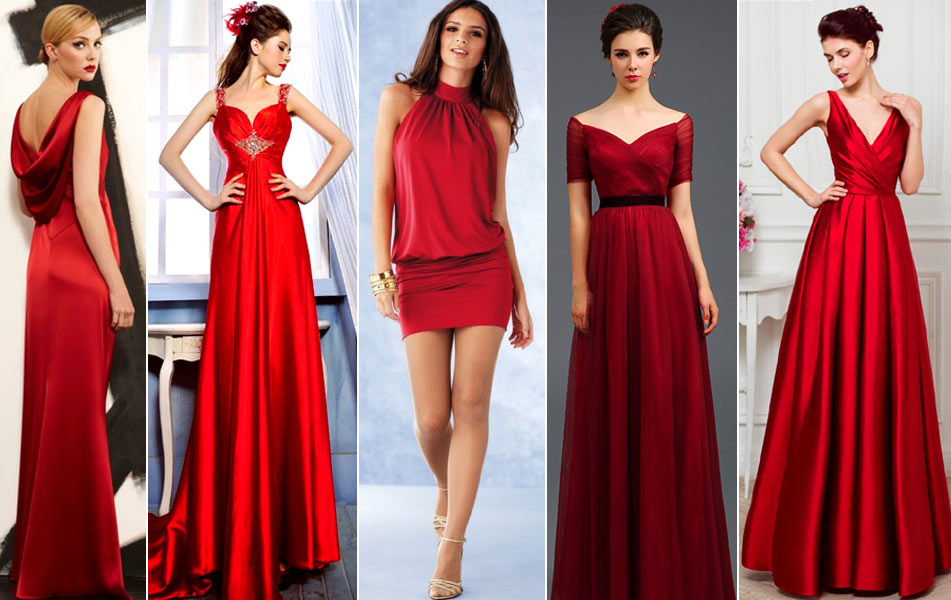 Красные платья для Нового года