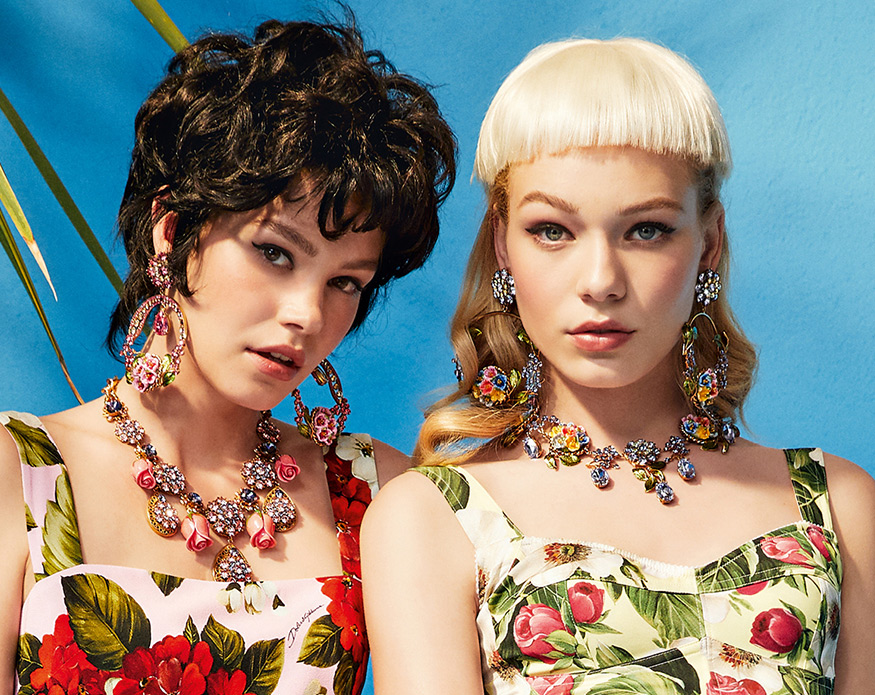 Модные прически для средних и коротких волос, фото Dolce & Gabbana