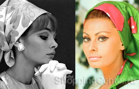 Платки на голову в стиле 60-х