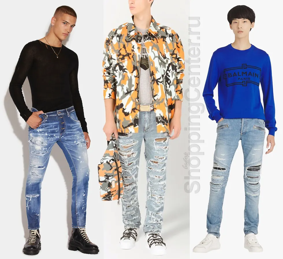 Модные джинсы с разрезами: коллекции Dsquared2, Dolce&Gabbana и Balmain