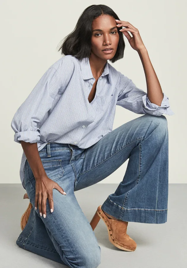 Модный образ: рубашка с джинсами