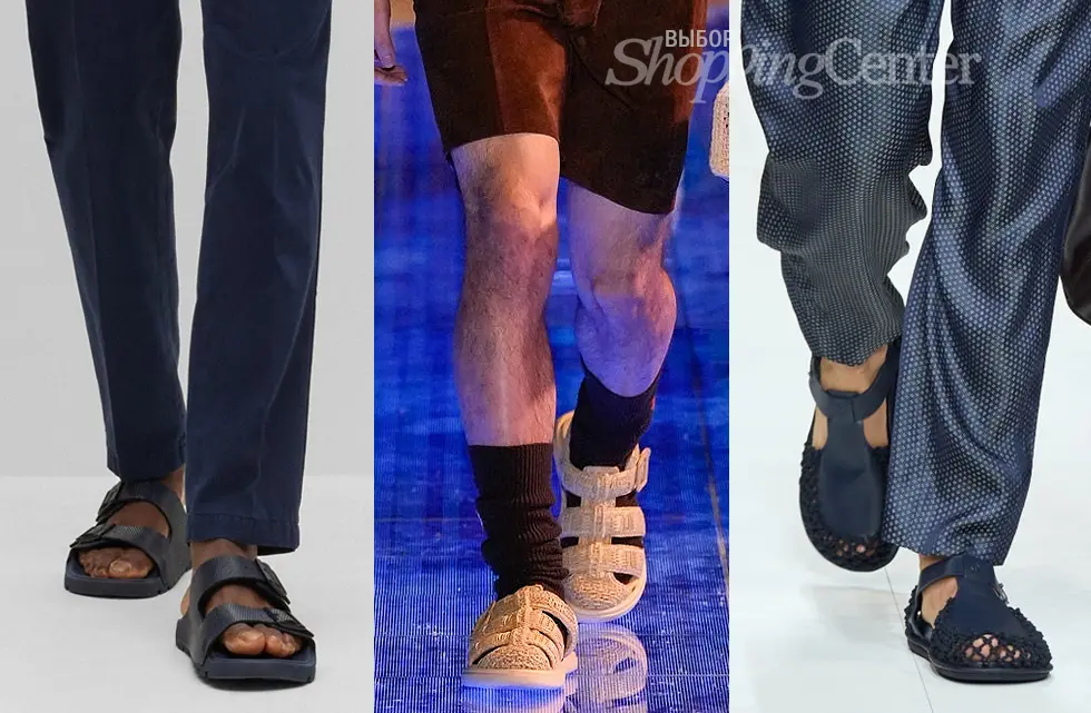 Как носят сандалии – модная обувь от Hugo Boss, Louis Vuitton и Giorgio Armani