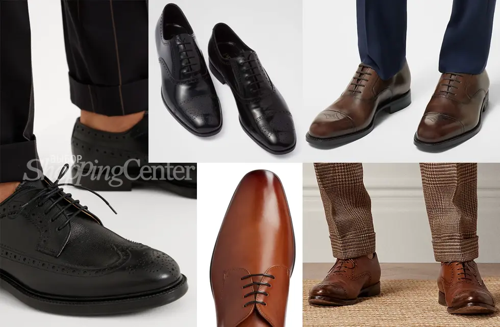 Модная мужская обувь: броги Brunello Cucinelli и Ralph Lauren. Модные туфли дерби от Hugo Boss, Prada и Louis Vuitton