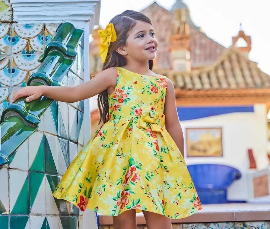 Платье в цветочек для девочки из коллекции Abel and Lula